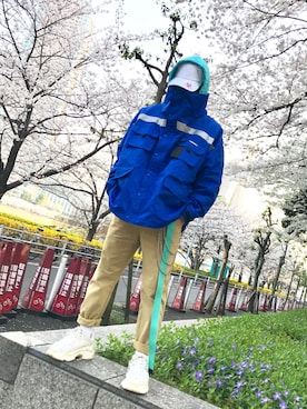 「vetements」｜「アイテム（ナイロンジャケット）」を使った、HALO TOKYOさん（メンズ・175cm）の春コーディネート
