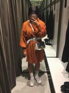 「オシャレパッソ」｜「アイテム（ワンピース/ドレス）」を使った、そらさん（レディース・156cm）の秋コーディネート