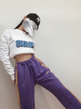 「NERDY（ノルディ）のアイテム（パンツ）」を使った、sonaさん（レディース・155cm）の春コーディネート