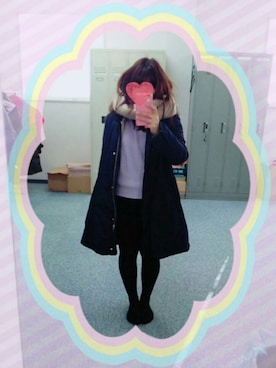 「URBAN RESEARCH ROSSO WOMEN（アーバンリサーチ　ロッソ）のアイテム（モッズコート）」を使った、こたえさん（レディース・148cm）の冬コーディネート