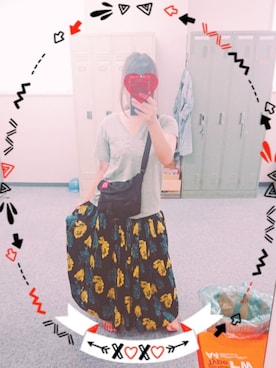 「SEVENDAYS=SUNDAY（セブンデイズサンデイ）のアイテム（ハンドバッグ）」を使った、こたえさん（レディース・148cm）の夏コーディネート