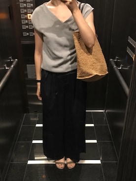 「HELIOPOLE（エリオポール）のアイテム」を使った、piyyさん（レディース・165cm）の夏コーディネート
