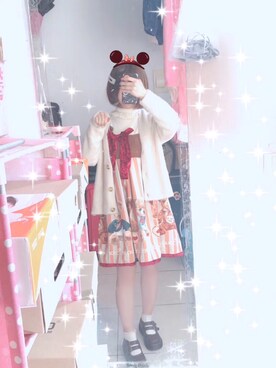 「lolitaのアイテム（スカート、レッド系）」を使った、Unknownstrangerさん（レディース）の春コーディネート