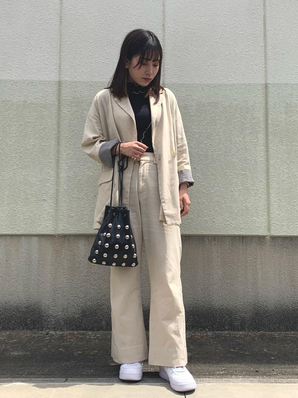 CLANE DRAWSTRING STUDS 絞ら BAG☆ 広瀬すず着用 