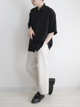 「部屋撮り」｜「アイテム（セットアップ）」を使った、naoさん（メンズ・171cm）の夏コーディネート