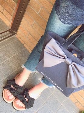 「Three Four Time（ｽﾘｰﾌｫｰﾀｲﾑ）のアイテム（シューズ）」を使った、chebeさん（レディース・158cm）の夏コーディネート