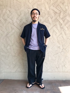 「アイテム（サンダル）」を使った、megane0628さん（メンズ・170cm）の春コーディネート