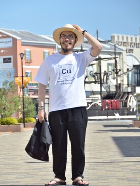 「アイテム（サンダル）」を使った、megane0628さん（メンズ・170cm）の春コーディネート