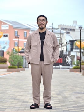 「アイテム（サンダル）」を使った、megane0628さん（メンズ・170cm）の夏コーディネート