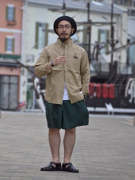 「アイテム（シャツ/ブラウス）」を使った、megane0628さん（メンズ・170cm）の夏コーディネート