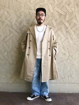「INHERIT（インヘリット）のアイテム」を使った、megane0628さん（メンズ・170cm）の冬コーディネート