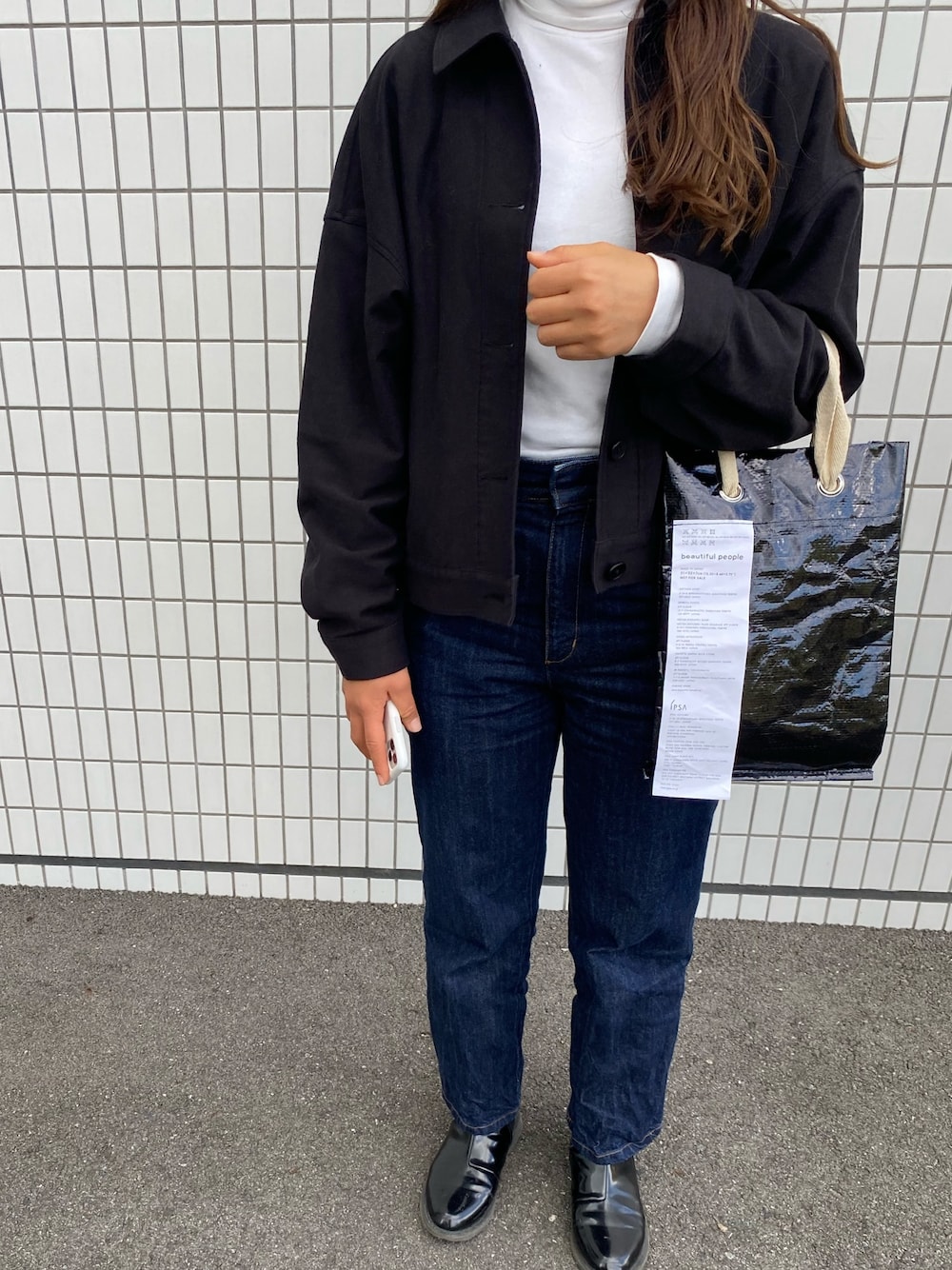 「秋のマイ旬スタイル、秋のコーデ、楽チンコーデ、秋服、シンプル、GUコーデ」｜「UNIQLOのワークジャケット（その他アウター、ブラック系）」を使った、となりのととろさん（レディース・162cm）の秋コーディネートの1枚目の写真