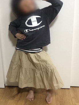 「アイテム（スカート）」を使った、kiccham☆さん（キッズ・100cm）の春コーディネート