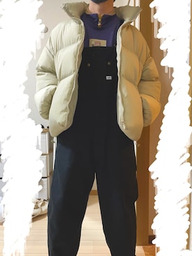 「Lee（リー）のアイテム（サロペット/オーバーオール）」を使った、あおいさん（メンズ・170cm）の春コーディネート