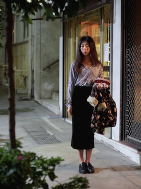 「Marc by Marc Jacobs（マークバイマークジェイコブス）のアイテム（その他シューズ）」を使った、Nounou Lakiさん（レディース・165cm）の夏コーディネート