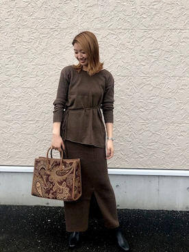 「アイテム（トートバッグ）」を使った、yuuriさん（レディース・163cm・10代）の秋コーディネート