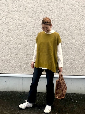 「アイテム（トートバッグ）」を使った、yuuriさん（レディース・163cm・10代）の秋コーディネート