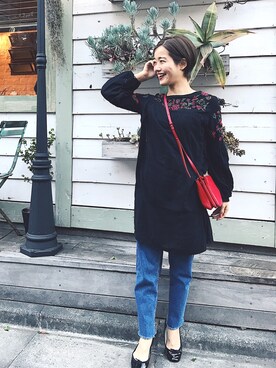 猪鼻ちひろさん（レディース・150cm）の冬コーディネート