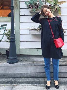 猪鼻ちひろさん（レディース・150cm）の冬コーディネート