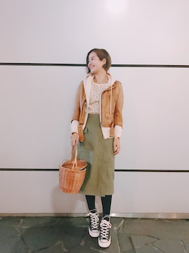 猪鼻ちひろさん（レディース・150cm）の春コーディネート