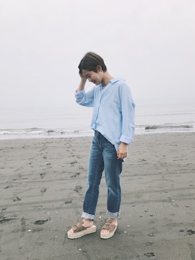 「PLST（プラステ）のアイテム（その他）」を使った、猪鼻ちひろさん（レディース・150cm）の春コーディネート