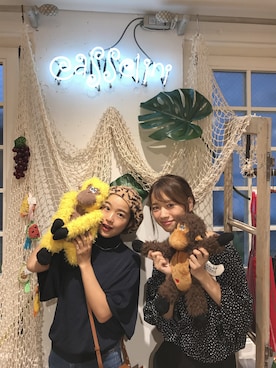 「ZARA KIDSのアイテム（ハンチング/ベレー帽）」を使った、猪鼻ちひろさん（レディース・150cm）の秋コーディネート