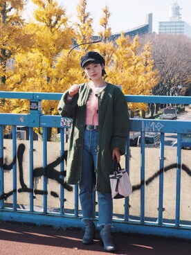 「アイテム（ブーツ、シルバー系）」を使った、猪鼻ちひろさん（レディース・150cm）の冬コーディネート