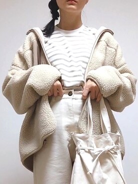 「エクリュ」｜「アイテム（ブルゾン）」を使った、あやこさん（レディース・167cm）の冬コーディネート