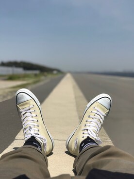 「大学」｜「アイテム（スラックス）」を使った、森さん（メンズ・170cm）の春コーディネート