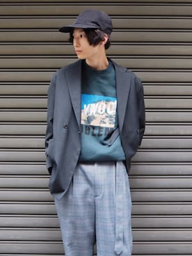 「N.HOOLYWOOD（N.ハリウッド）のアイテム（スウェット）」を使った、mickyさん（メンズ・173cm）の秋コーディネート