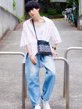 Bao Bao Issey Miyake バオバオイッセイミヤケ のショルダーバッグを使った人気ファッションコーディネート ユーザー ショップスタッフ Wear