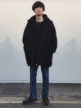 Studious シルバースネークチェーンショートネックレスを使ったメンズ人気ファッションコーディネート Wear