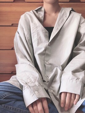 「LOWRYS FARM（ローリーズファーム）のCONEハイライズワイドデニム　800874（デニムパンツ）」を使った、ちゃきさん（レディース・164cm）の春コーディネート