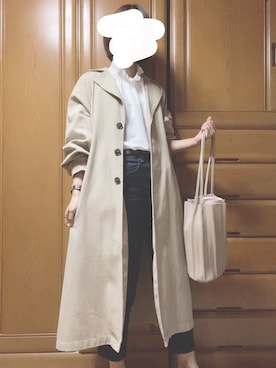 「notch.（ノッチ）のアイテム（トレンチコート）」を使った、ちゃきさん（レディース・164cm）の秋コーディネート