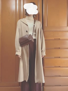 「notch.（ノッチ）のアイテム（トレンチコート）」を使った、ちゃきさん（レディース・164cm）の秋コーディネート