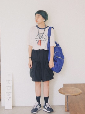 「oqLiq（オークリック）のアイテム（アクセサリー）」を使った、AILO👦🏼さん（レディース・153cm）の夏コーディネート
