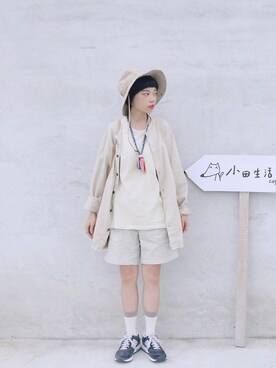 「oqLiq（オークリック）のアイテム（アクセサリー）」を使った、AILO👦🏼さん（レディース・153cm）の夏コーディネート