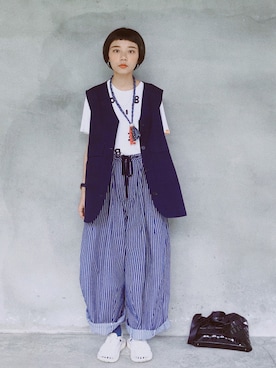 「oqLiq（オークリック）のアイテム（アクセサリー）」を使った、AILO👦🏼さん（レディース・153cm）の夏コーディネート