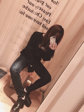 「ゆったりシルエット」｜「アイテム（スウェット）」を使った、kaeさん（レディース・163cm）の冬コーディネート