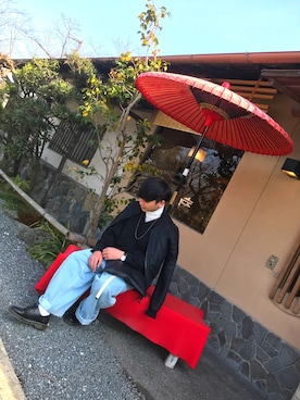 「Dr. Martens（ドクターマーチン）のDr.Martens (ドクターマーチン)/1461 3EYE GIBSON SHOES（その他シューズ）」を使った、みやさん（メンズ・172cm）の春コーディネート