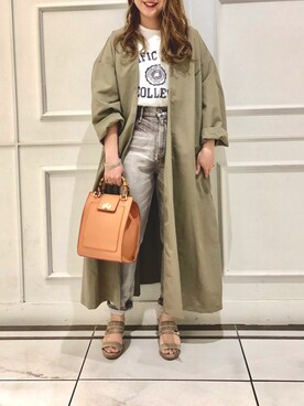 「upper hights」｜「アイテム（その他アウター）」を使った、S A R Aさん（レディース・146cm）の春コーディネート