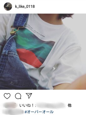 「OSHKOSH（オシュコシュ）のアイテム（サロペット/オーバーオール）」を使った、karenfreestyleさん（レディース・144cm）の夏コーディネート