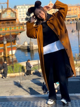 「DHOLIC（ディーホリック）のアイテム（その他アウター）」を使った、annpiさん（レディース・158cm）の冬コーディネート