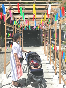 「H&M DIVIDED（エイチアンドエム　ディヴァイデッド）のアイテム（バッグ）」を使った、3yamaさん（レディース・160cm）の夏コーディネート