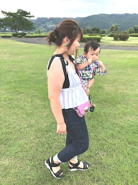 「お祭り」｜「アイテム（アクセサリー）」を使った、3yamaさん（レディース・160cm）の夏コーディネート