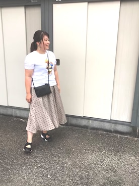 「ドットスカート」｜3yamaさん（レディース・160cm）の夏コーディネート