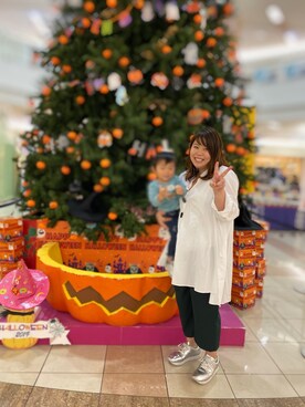「シルバーシューズ」｜「アイテム（シャツワンピース）」を使った、3yamaさん（レディース・160cm）の秋コーディネート