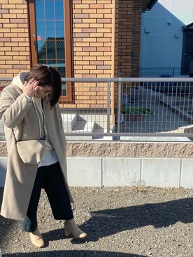 「LOWRYS FARM（ローリーズファーム）のストレッチヒールブーツ　851418（ブーツ）」を使った、3yamaさん（レディース・160cm）の冬コーディネート