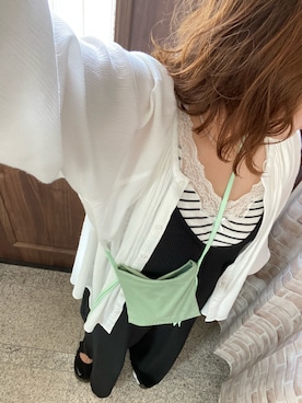 「しまむら（シマムラ）のアイテム（オールインワン・サロペット）」を使った、3yamaさん（レディース・160cm）の夏コーディネート