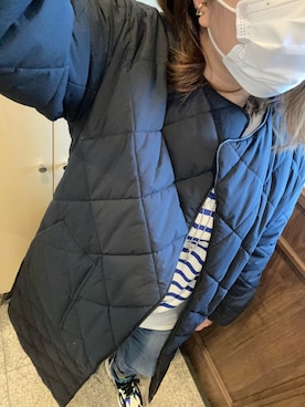 「Mila Owen（ミラオーウェン）のアイテム（ノーカラーコート）」を使った、3yamaさん（レディース・160cm）の冬コーディネート